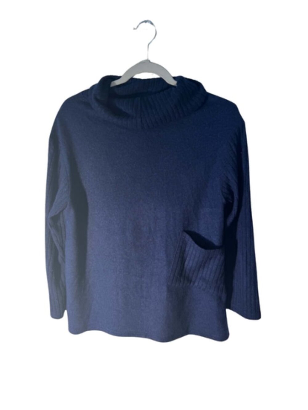 Trisha Tyler Size Small Blue Turtleneck Sweater - GUC